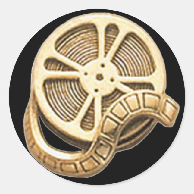 Pegatina Redonda OPUS Gold Film Reel (Anverso)