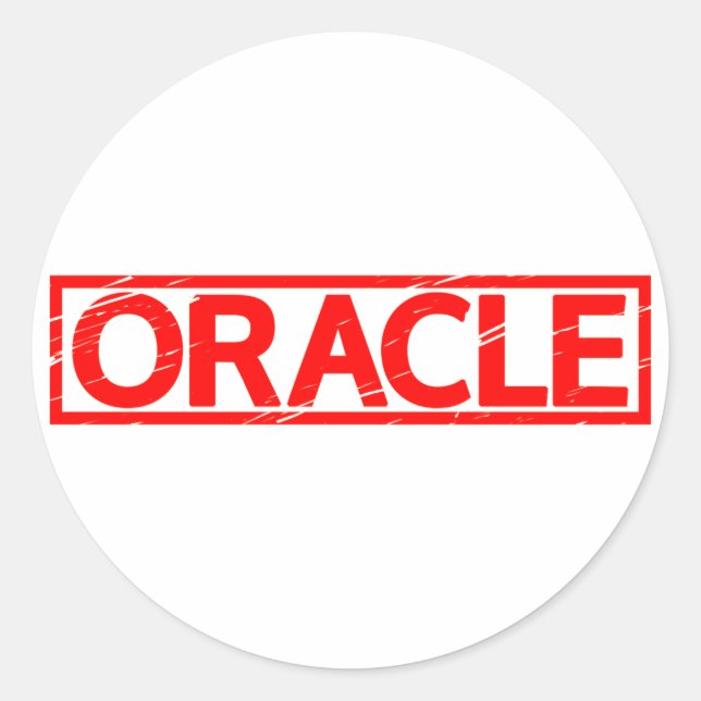 Pegatina Redonda Oracle sella (Anverso)