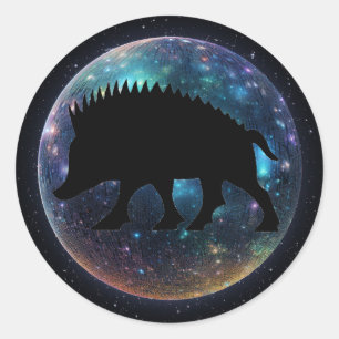Pegatina Redonda Orb espacial Pictish