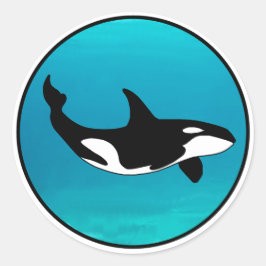 Pegatina Redonda Orca