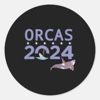 Pegatina Redonda Orcas 2024