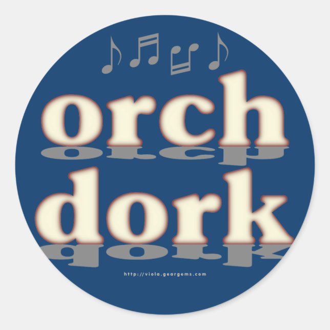 Pegatina Redonda Orch Dork (Anverso)