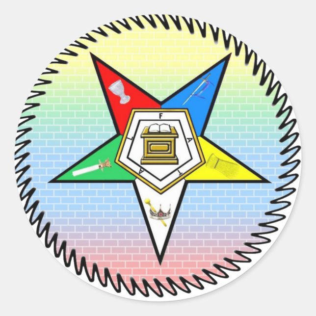 Pegatina Redonda orden de la estrella oriental (Anverso)