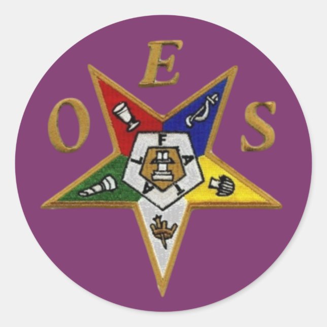 PEGATINA REDONDA ORDEN DE LA ESTRELLA ORIENTAL (Anverso)