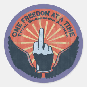 Pegatina Redonda Orden del día total de la presentación