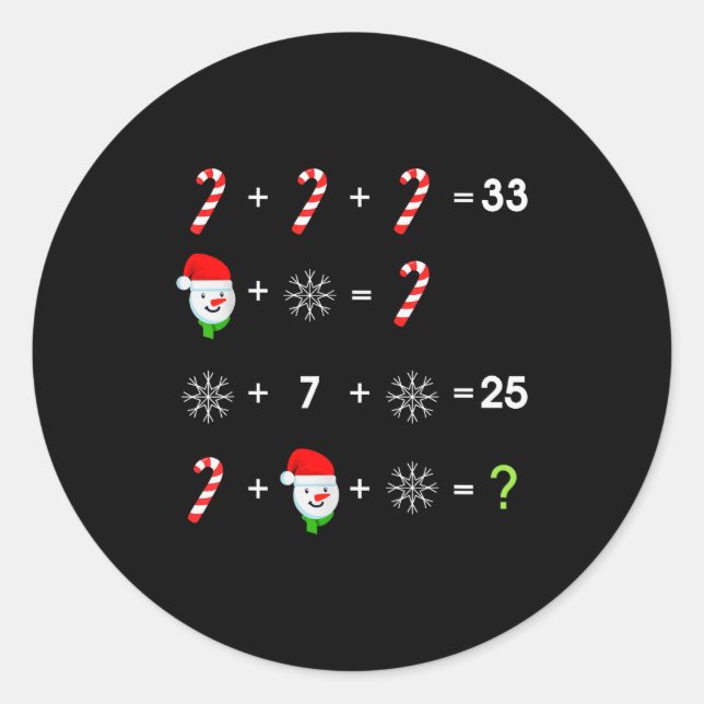 Pegatina Redonda Order Of Operations Quiz Funny Math Teacher Christ (Anverso)