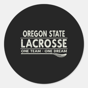 Pegatina Redonda Oregon State Lacrosse One Team One Dream