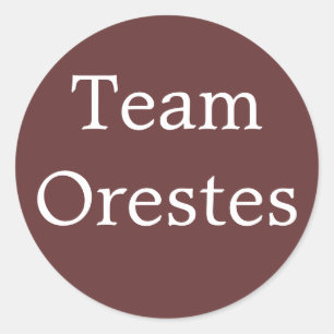 Pegatina Redonda Orestes de equipo - Héroe griego