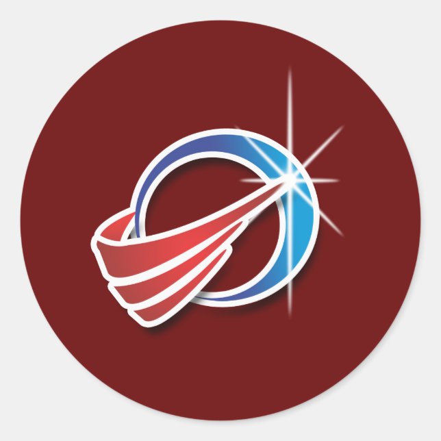 Pegatina Redonda Organismo de Defensa de Misiles (Anverso)