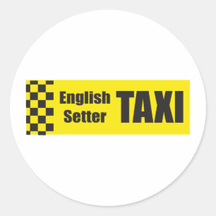 Pegatina Redonda Organismo inglés del taxi