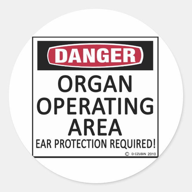 Pegatina Redonda Órgano de área de operación (Anverso)