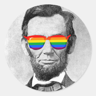 Pegatina Redonda Orgullo Abraham Lincoln
