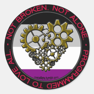 Pegatina Redonda Orgullo Ace Robot