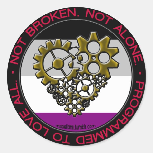 Pegatina Redonda Orgullo Ace Robot (Anverso)