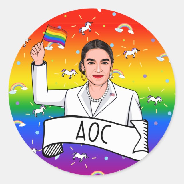 Pegatina Redonda Orgullo AOC (Anverso)
