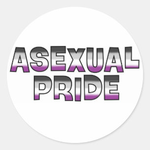 Pegatina Redonda Orgullo asexual