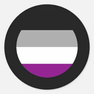 Pegatina Redonda Orgullo asexual