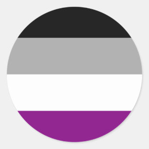 Pegatina Redonda Orgullo asexual LGBTQ