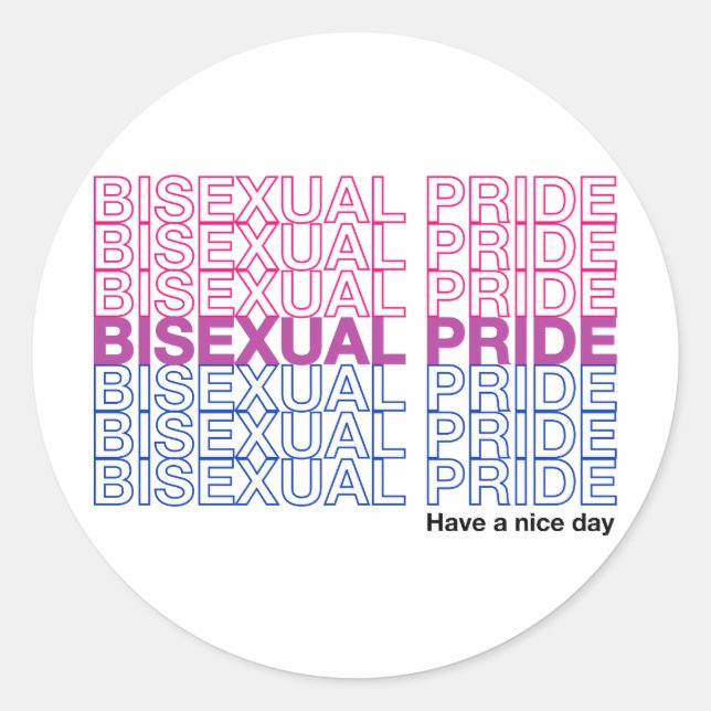 Pegatina Redonda Orgullo bisexual (Anverso)