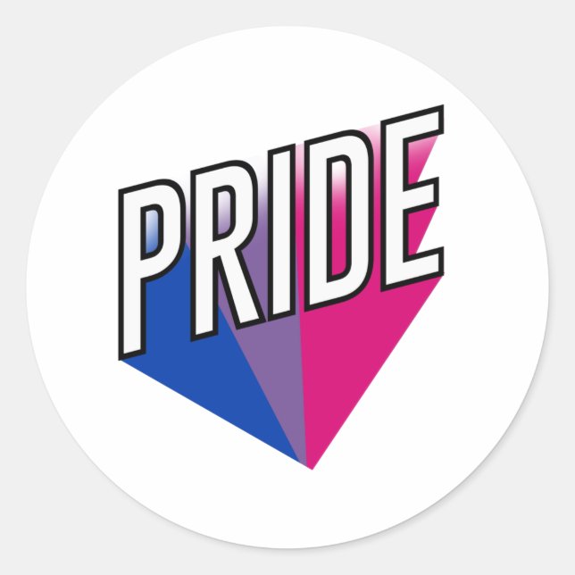 Pegatina Redonda Orgullo Bisexual Explota (Anverso)