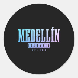 Pegatina Redonda Orgullo colombiano de Medellín