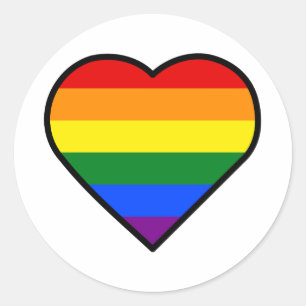 PEGATINA REDONDA ORGULLO CORAZÓN