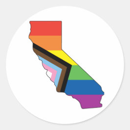 Pegatina Redonda Orgullo de California - Indicador de progreso