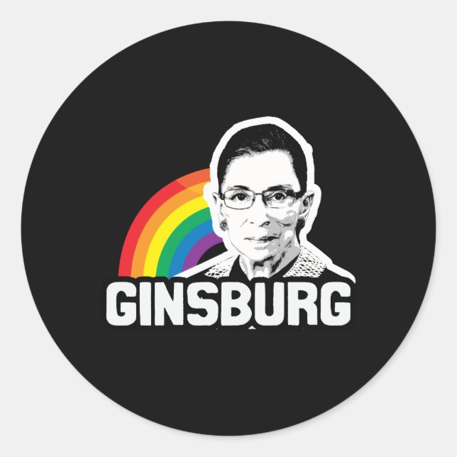 Pegatina Redonda Orgullo de Ginsburg (Anverso)