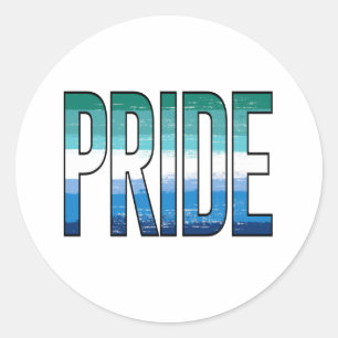 Pegatina Redonda Orgullo de hombre gay