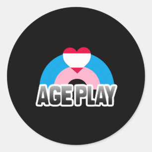 Pegatina Redonda Orgullo de Juego de Edad