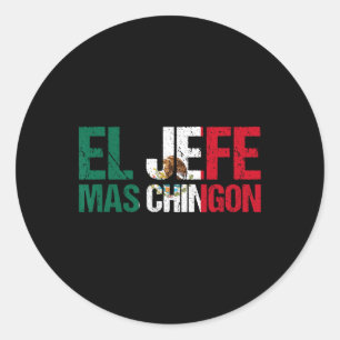 Pegatina Redonda Orgullo de la bandera mexicana Cinco De Mayo El Je