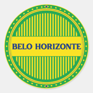 Pegatina Redonda Orgullo de la Ciudad Belo Horizonte – Identidad Br