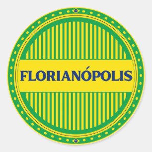 Pegatina Redonda Orgullo de la Ciudad de Florianópolis – Identidad