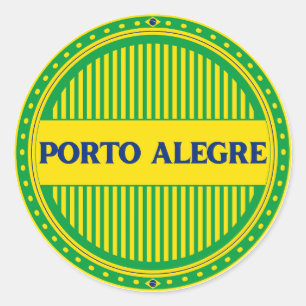 Pegatina Redonda Orgullo de la Ciudad de Porto Alegre – Identidad B