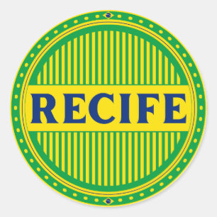Pegatina Redonda Orgullo de la Ciudad de Recife Orgullo – Identidad