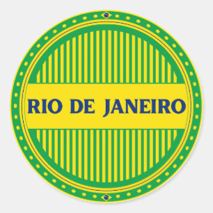 Pegatina Redonda Orgullo de la Ciudad de Río de Janeiro – Identidad