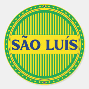Pegatina Redonda Orgullo de la ciudad de São Luís – Identidad brasi