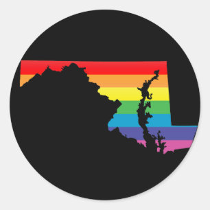 Pegatina Redonda orgullo de maryland.