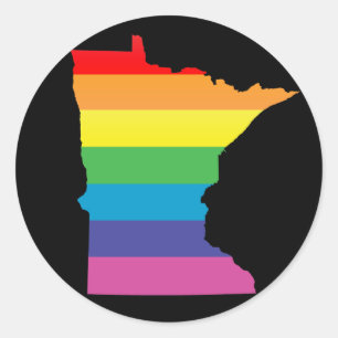 Pegatina Redonda orgullo de minnesota.
