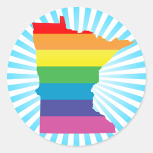 Pegatina Redonda orgullo de minnesota.