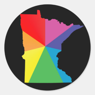 Pegatina Redonda orgullo de minnesota.