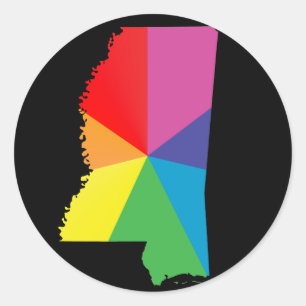 Pegatina Redonda orgullo de mississippi