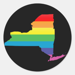 Pegatina Redonda orgullo de nueva york.