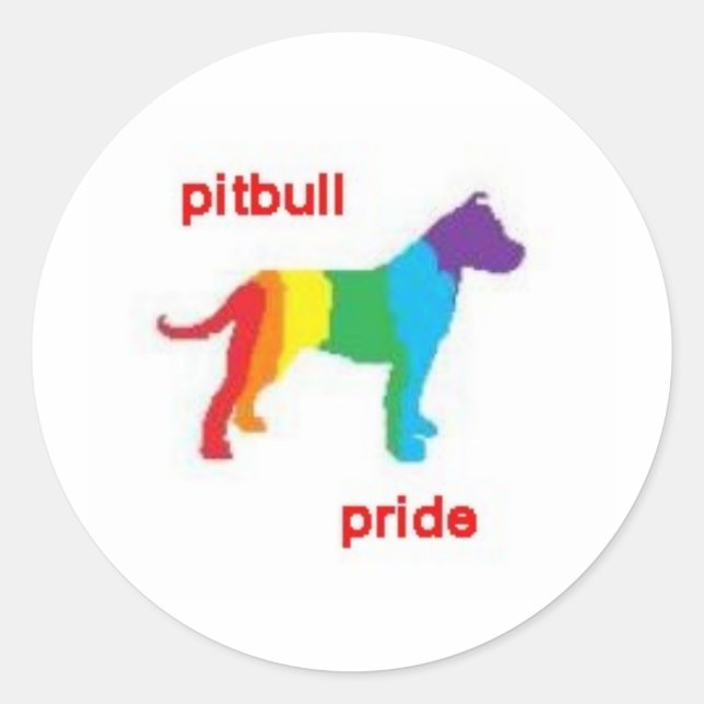 PEGATINA REDONDA ORGULLO DE PITBULL3 (Anverso)