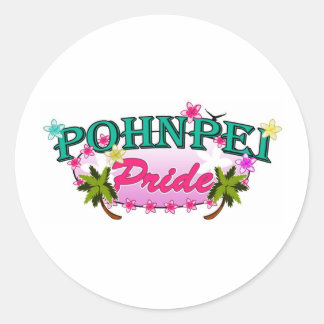 Pegatina Redonda Orgullo de Pohnpei