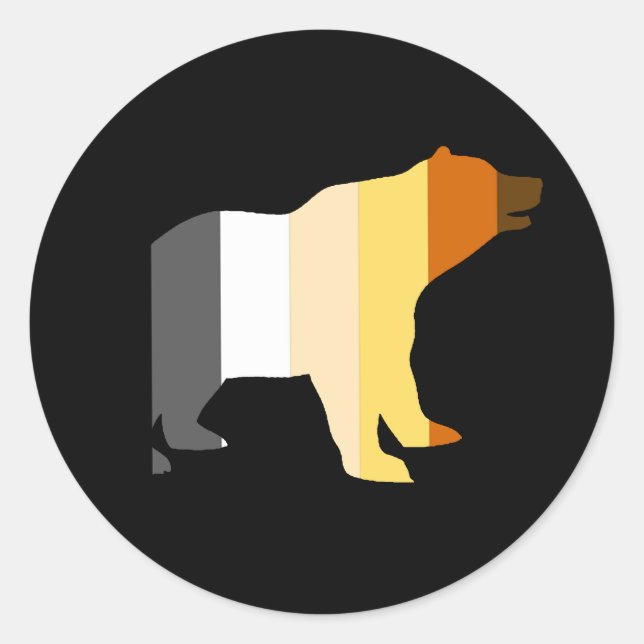 PEGATINA REDONDA ORGULLO DEL OSO - (Anverso)