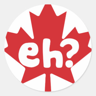 Pegatina Redonda Orgullo Eh canadiense