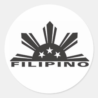 Pegatina Redonda Orgullo Filipino Pinoy