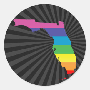 Pegatina Redonda orgullo florida.