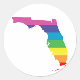 Pegatina Redonda orgullo florida.